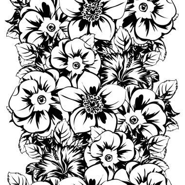 Kusursuz tek renkli klasik çiçek deseni