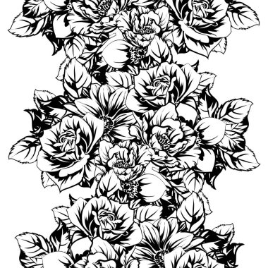 Kusursuz tek renkli klasik çiçek deseni