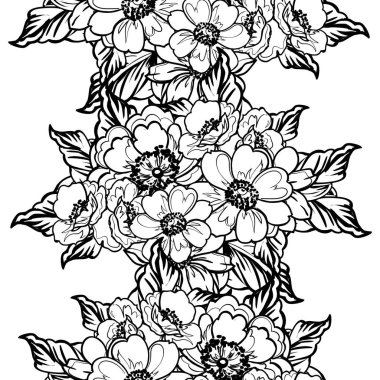 Kusursuz tek renkli klasik çiçek deseni