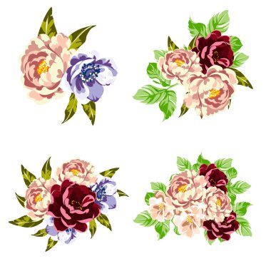 Renkli vintage tarzı çiçekler pürüzsüz desen