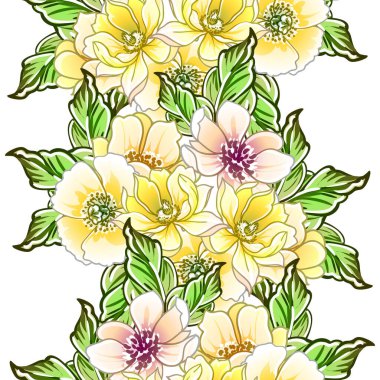 Renkli vintage tarzı çiçekler pürüzsüz desen