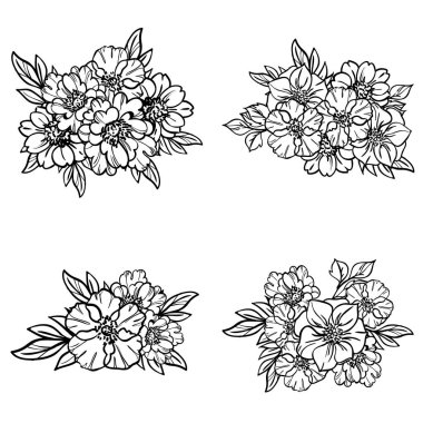 Kusursuz tek renkli klasik çiçek deseni