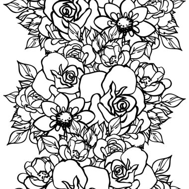 Kusursuz tek renkli klasik çiçek deseni