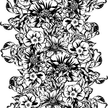 Kusursuz tek renkli klasik çiçek deseni