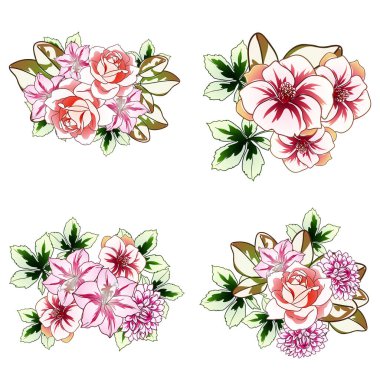 Renkli vintage tarzı çiçekler pürüzsüz desen