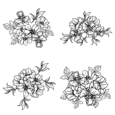 Kusursuz tek renkli klasik çiçek deseni