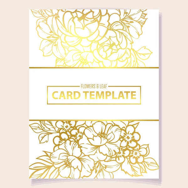 Carte Invitation Colorée Motif Fleurs Style Vintage — Image vectorielle