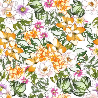 Renkli çiçek arkaplanı, vektör illüstrasyon pankartı