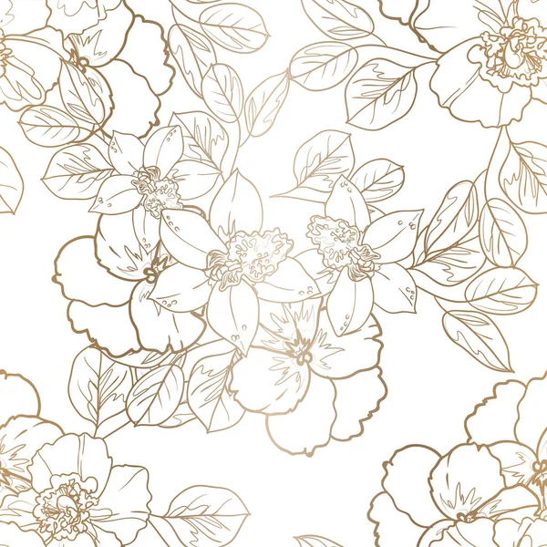 Beige Flowers Background Vector Illustration Banner — Stock Vector