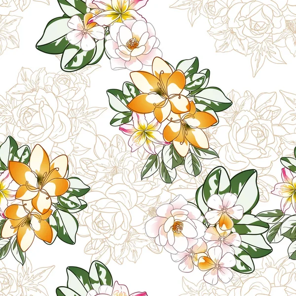 Bunte Blumen Hintergrund Vektor Illustration Banner — Stockvektor