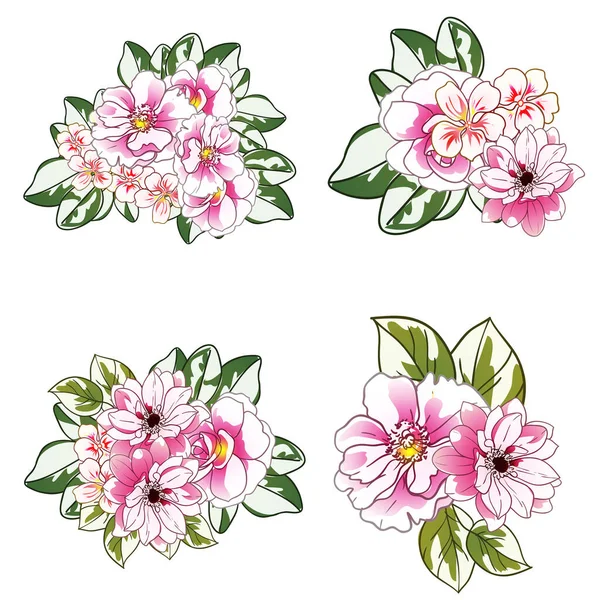 Fleurs Colorées Fond Sans Couture Bannière Illustration Vectorielle — Image vectorielle