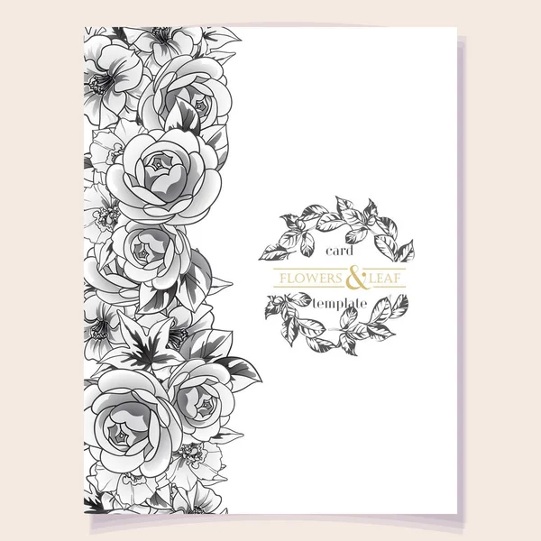 Fleurs Blanches Noires Fond Sans Couture Illustration Vectorielle — Image vectorielle