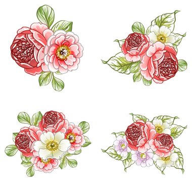 Renkli çiçekler, pürüzsüz arkaplan, vektör illüstrasyon pankartı