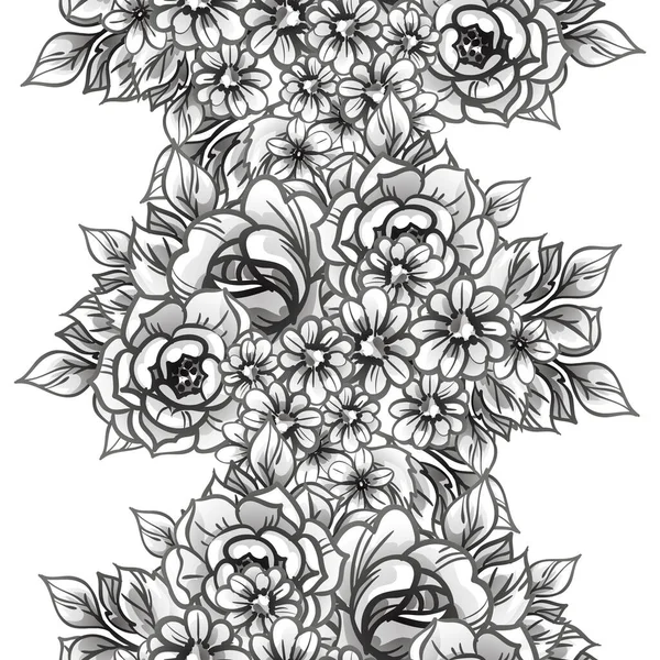 Kusursuz tek renkli klasik çiçek deseni