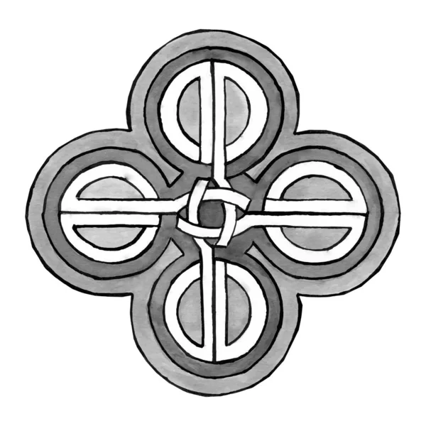 Чёрно Белый Кельтский Орнамент — стоковое фото