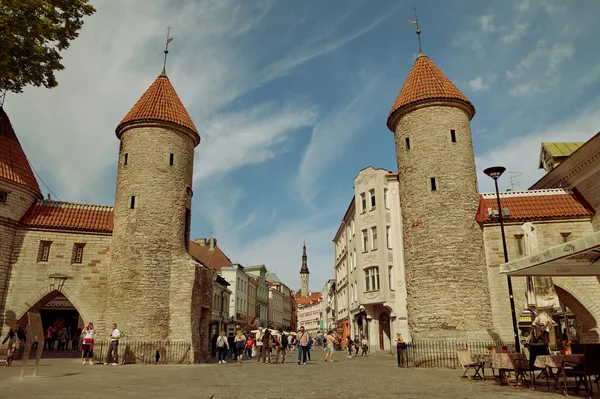 Tallinn Észtország Viru Gates Viru Street Városháza Old Town Tallinn — Stock Fotó