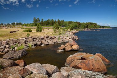 Kotka, Finlandiya - Katariina Seaside Park, Finlandiya Körfezi, Baltık Denizi