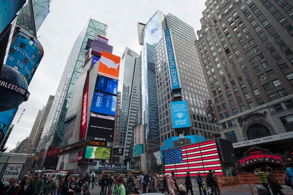 Tráfego Noturno Times Square Nova Iorque Midtown Manhattan Nova Iorque — Fotografia de Stock