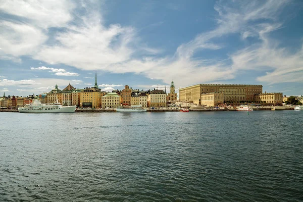 Stockholm Zweden Uitzicht Oude Stad Gamla Stan Koninklijk Paleis — Stockfoto
