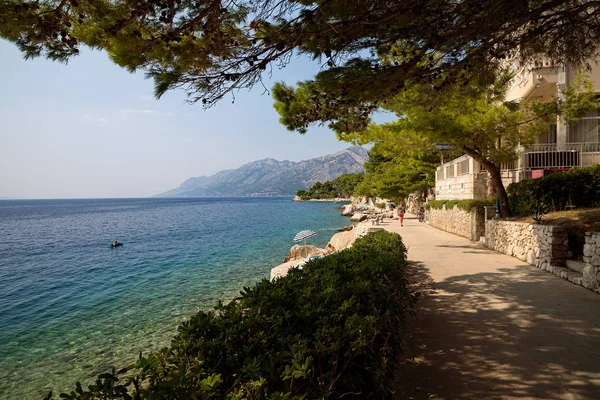 Kroatien Brela Makarska Riviera Dalmatien Och Adriatiska Havet — Stockfoto