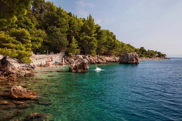 Croácia Brela Makarska Riviera Dalmácia Mar Adriático — Fotografia de Stock