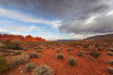 Alev vadisinde State Park günbatımı, Nevada, Amerika Birleşik Devletleri