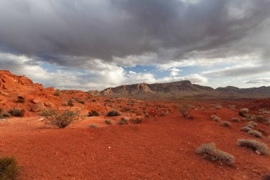 Alev vadisinde State Park günbatımı, Nevada, Amerika Birleşik Devletleri