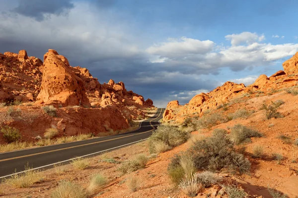 Valley Fire State Park Atardecer Nevada Estados Unidos — Foto de Stock