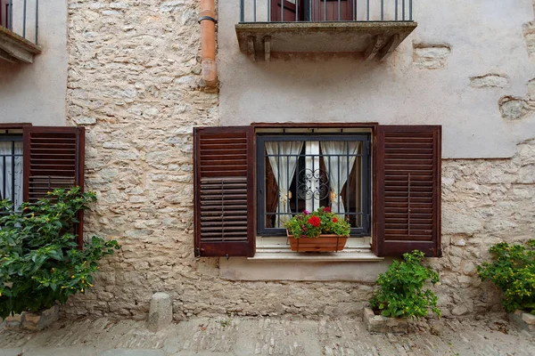 Erice Sicily Italy Typical Window Old Town — Stock Photo, Image