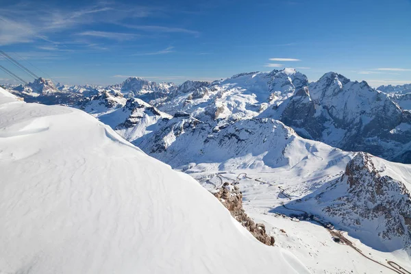 Dolomiti Italia Vista Sass Pordoi Arabba Marmolada Val Fassa — Foto Stock