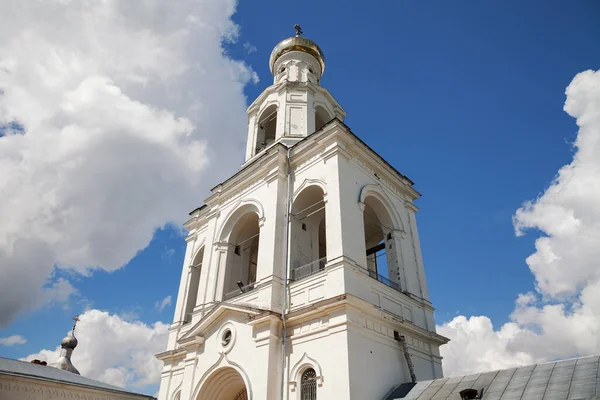 Mosteiro São Jorge Yuriev Veliky Novgorod Rússia Torre Sino Mosteiro — Fotografia de Stock