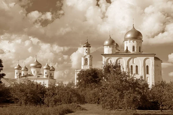 George Yuriev Monastery Veliky Novgorod Russia Yurievo Village Outskirts Veliky — Stock Photo, Image