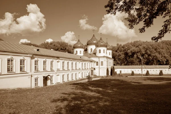 Mosteiro São Jorge Yuriev Veliky Novgorod Rússia Catedral Santa Cruz — Fotografia de Stock
