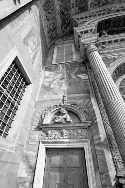 Aosta Cathedral Cattedrale Santa Maria Assunta Εξωτερικό Ασπρόμαυρο Aosta Aosta — Φωτογραφία Αρχείου