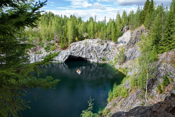 Карелия Россия Парк Рускеала Летом Мраморный Карьер — стоковое фото