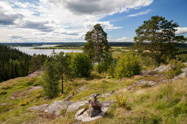 Karelia, Rusya - Sortavala, Paaso dağından manzara, yaz