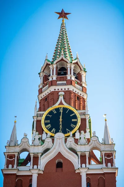 Moscow Russia July 2020 Chimes Kremlin Spasskaya Tower — Stock Photo, Image