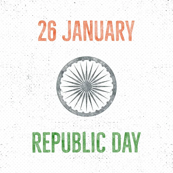 India Republic Day Vintage Label Template Retro Typography Concept Vector — Stock Vector