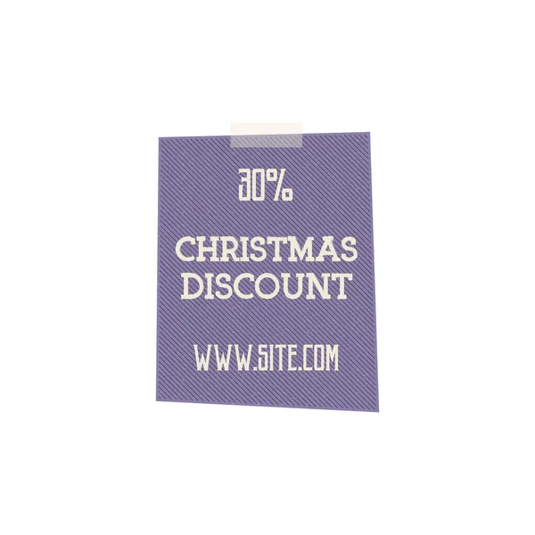 Karácsonyi Újévi Eladási Címke Címke Egy Téli Ünnep Szimbólumok Kedvezményes — Stock Vector