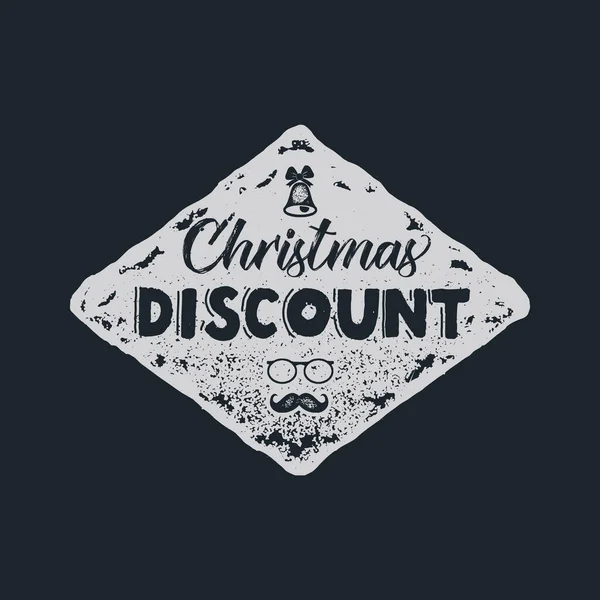 Kerst Korting Belettering Typografie Elementen Vakantie Online Winkelen Type Offerte — Stockvector