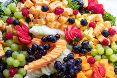 colorfull taze meyve tabağı