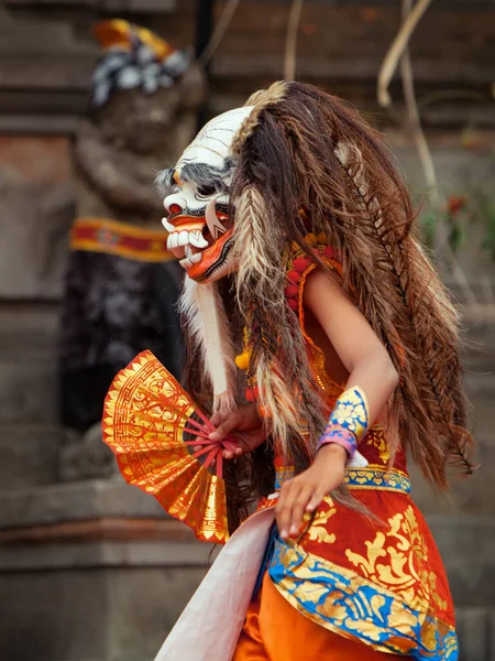 Dansare Demonen Rangda Traditionell Mask Onda Ande Bali Isalnd Tempel — Stockfoto