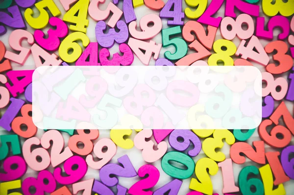 Bright Multicolored Background Wooden Numbers Zero Nine Top View Abstract — Stock Photo, Image
