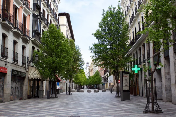 Madrid Spain May 2020 Covid Leaves Streets Madrid Empty Only — Stock Photo, Image