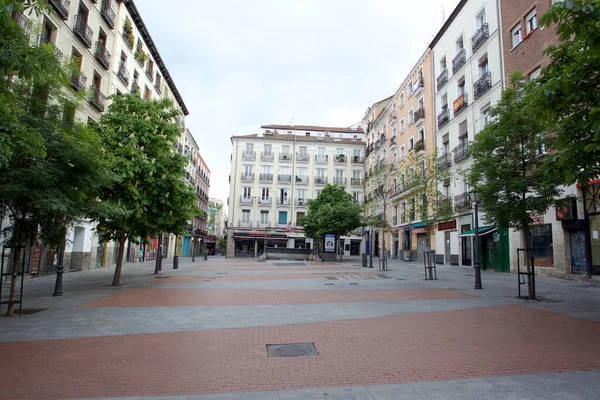 Madryt Hiszpania Maja 2020The Covid Pozostawia Ulice Madrytu Puste Tylko — Zdjęcie stockowe