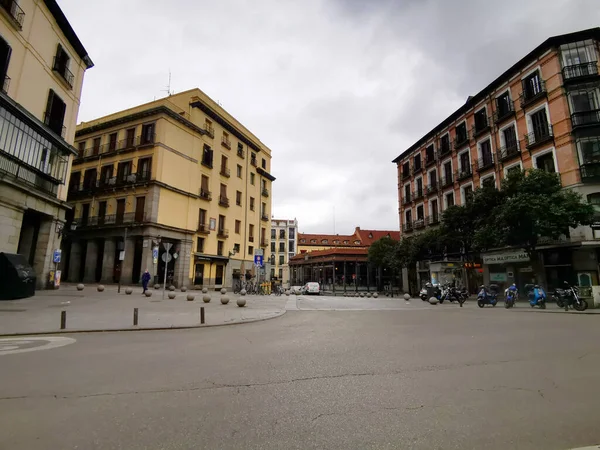 Madrid Spain May 2020 Covid Leaves Streets Madrid Empty Only — Stock Photo, Image