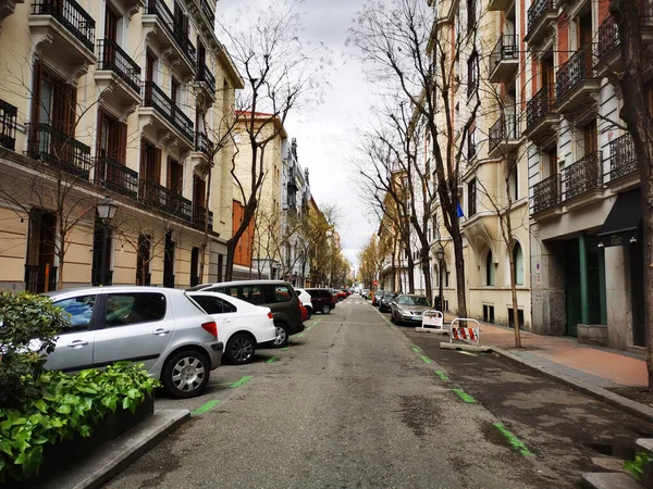 Madrid Espagne Mai 2020 Covid Laisse Les Rues Madrid Vides — Photo