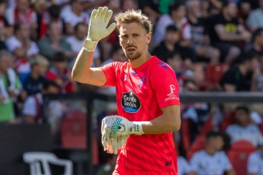 Madrid, İspanya - 21 Eylül 2025: Madrid 'de oynanan Rayo Vallecano ve Celta de Vigo ligi maçı. Celta oyuncuları. Rayo oyuncuları. EA Spor Ligi 2024, 2025. İspanyol futbolu.