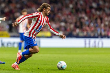 Madrid, İspanya - 24 Eylül 2025: Atletico Madrid ile Rayo Vallecano arasındaki La Liga maçı Madrid 'de oynandı. Atletico Madrid oyuncuları. EA Spor Ligi. Madrid Derbisi.