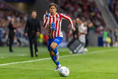 Madrid, İspanya - 24 Eylül 2025: Atletico Madrid ile Rayo Vallecano arasındaki La Liga maçı Madrid 'de oynandı. Atletico Madrid oyuncuları. EA Spor Ligi. Madrid Derbisi.